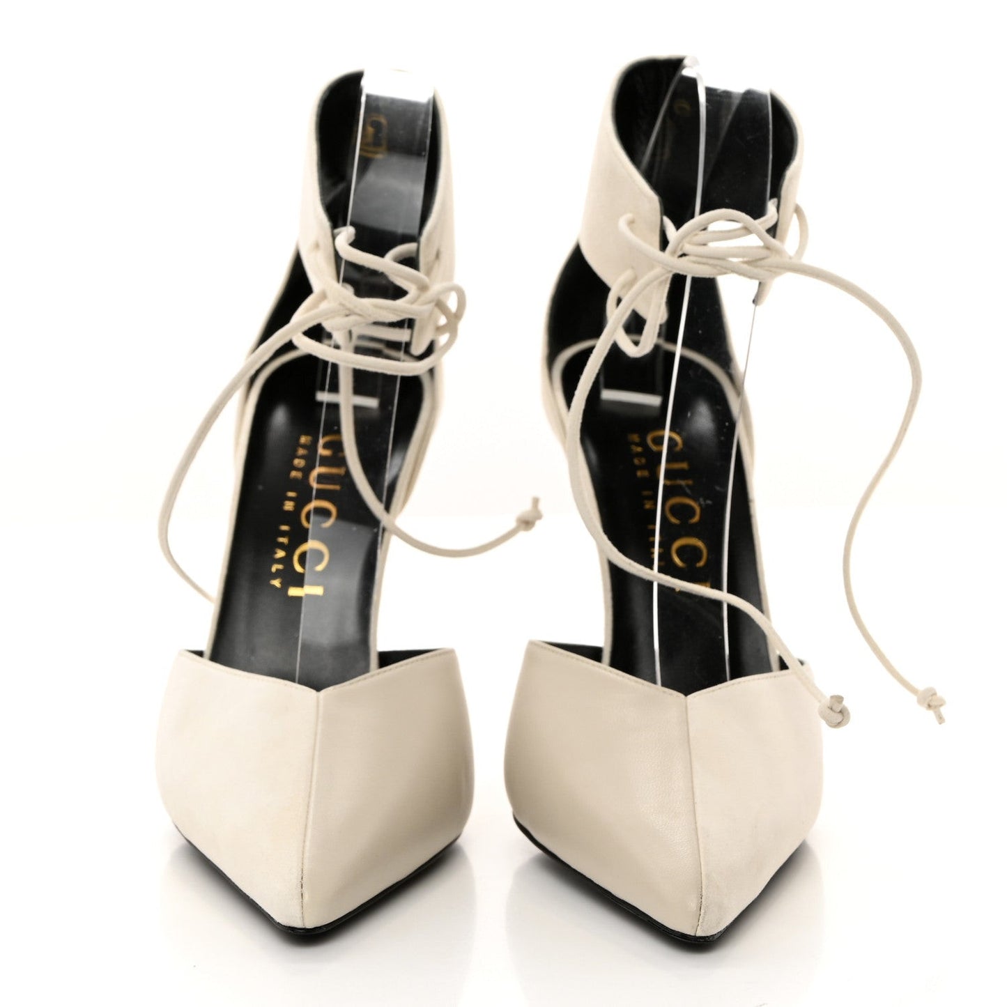 Soft Nappa Priscilla Ankle Cuff Pumps 40.5 White