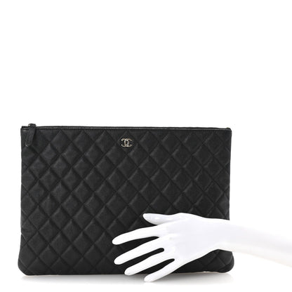 Chanel Caviar Quilted Large Cosmetic Case Black 2 of 6