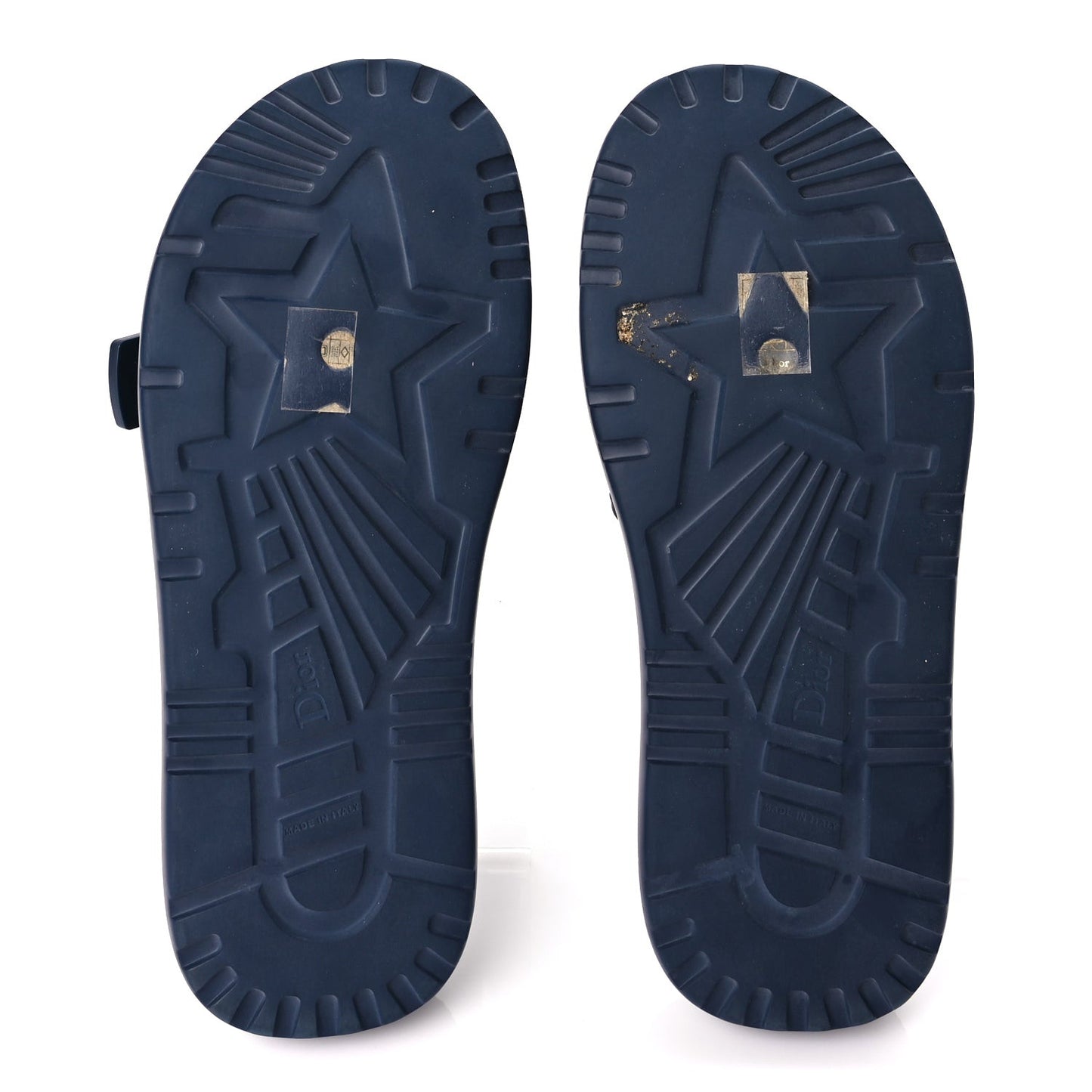 Calfskin Cannage Dioriviera Dio(r)evolution Slide Sandals 41 Blue