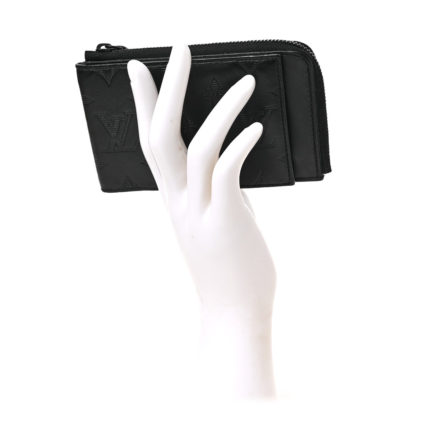 Calfskin Monogram Shadow Hybrid Wallet Black