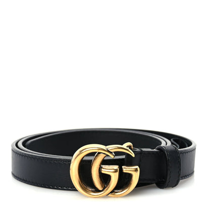 Gucci Calfskin Double G 20mm Belt 75 30  Black 1 of 5