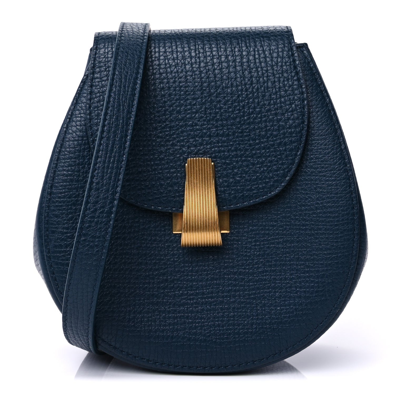 Bottega Veneta Palmellato Calfskin Rounded Belt Bag  Navy 1 of 8