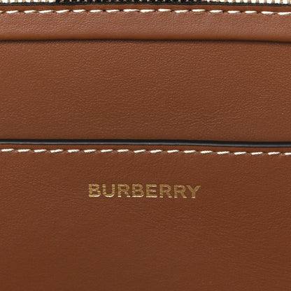 Burberry Giant Check Canvas Medium London Tote Taupe Brown 5 of 8