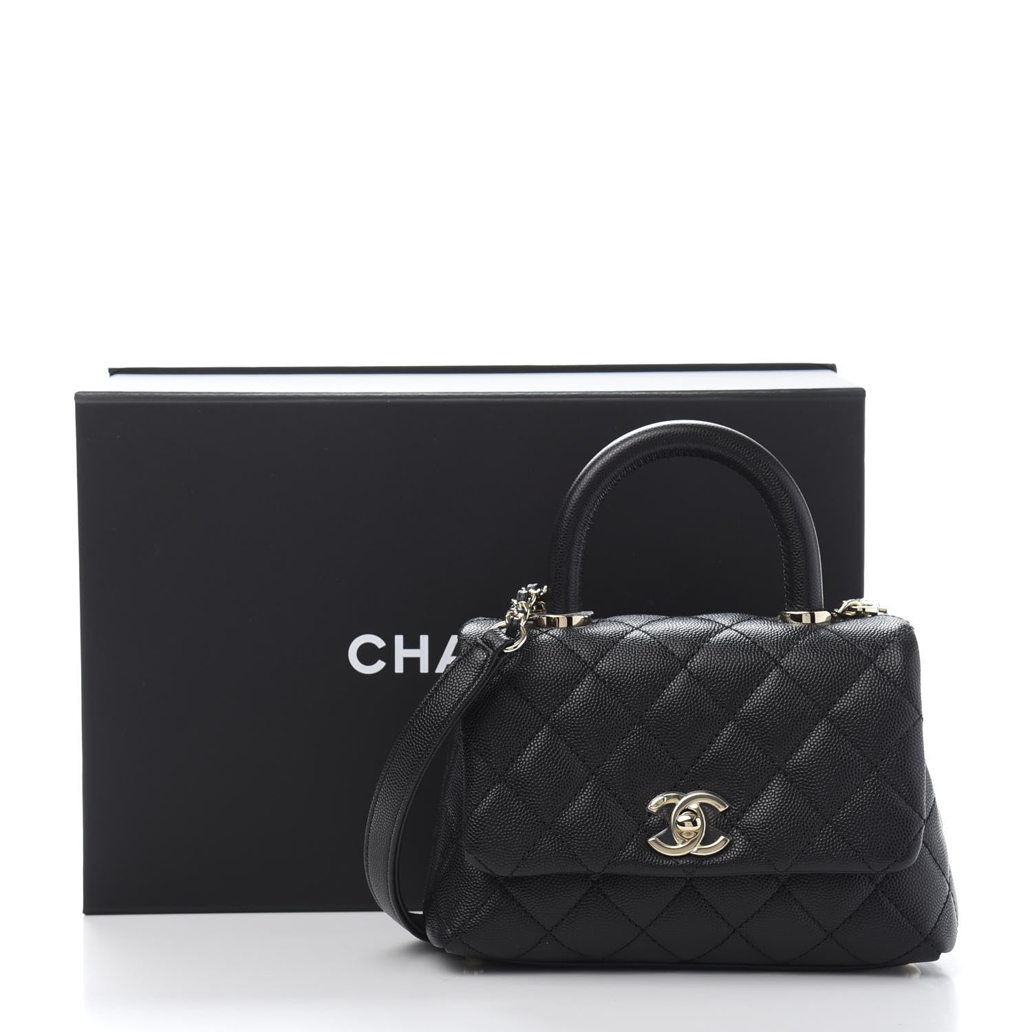 Chanel Caviar Quilted Extra Mini Coco Handle Flap Black 11 of 11
