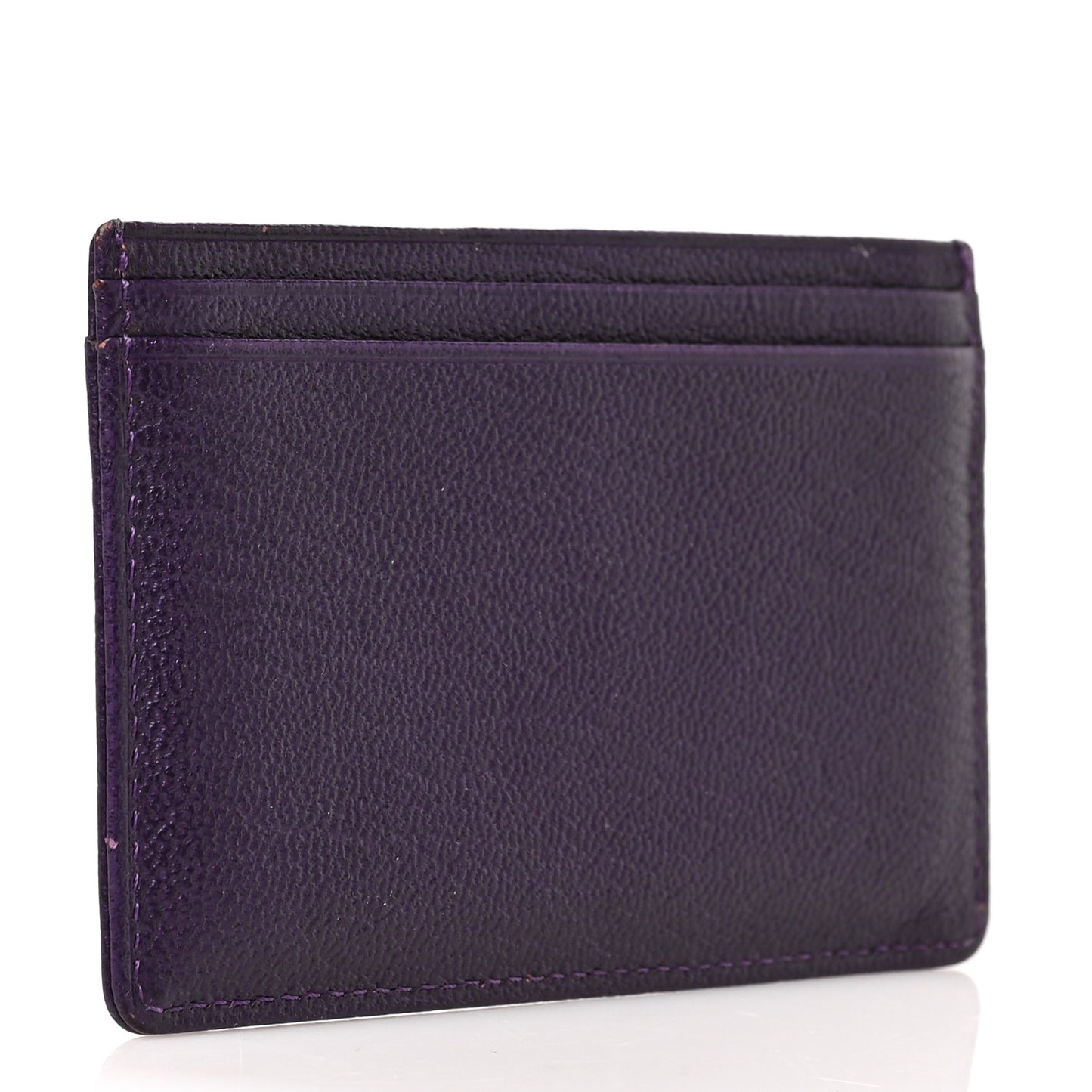 Calfskin CC Card Holder Purple