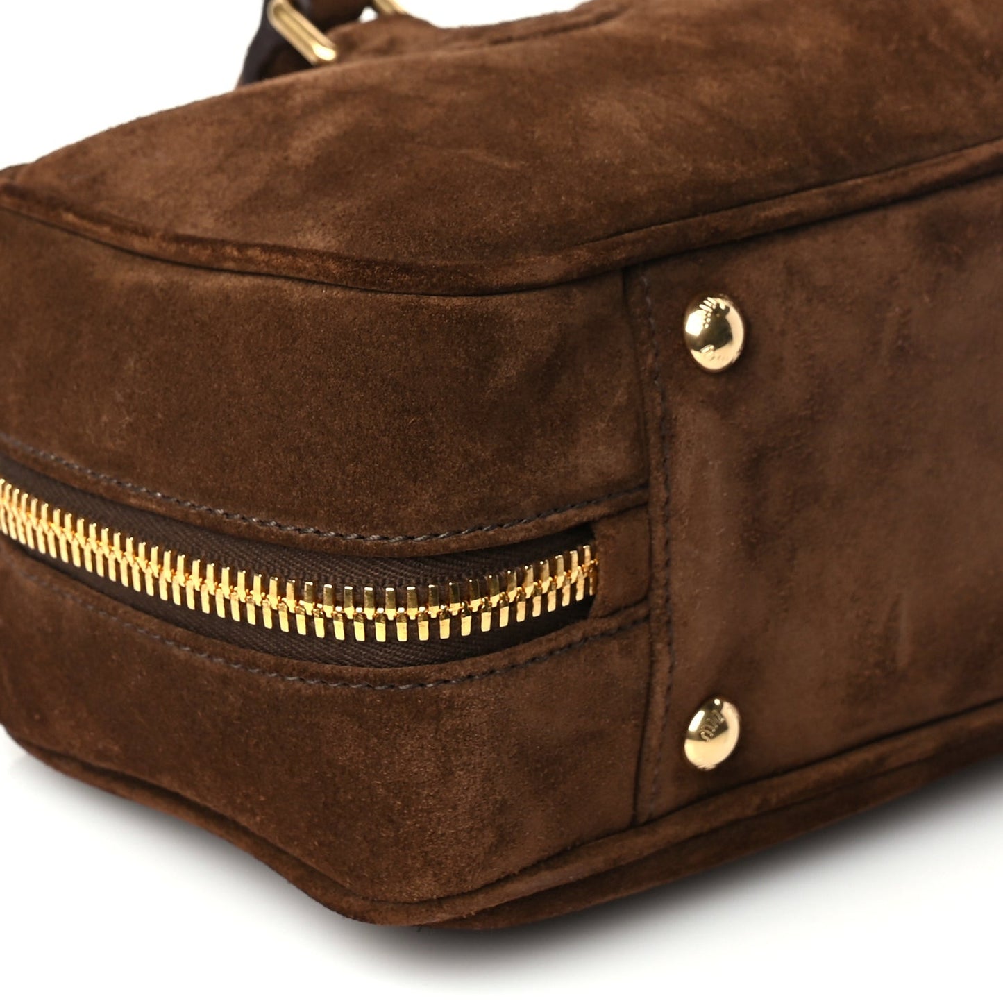 Camoscio Padded Large Arcadie Top Handle Bag Cacao