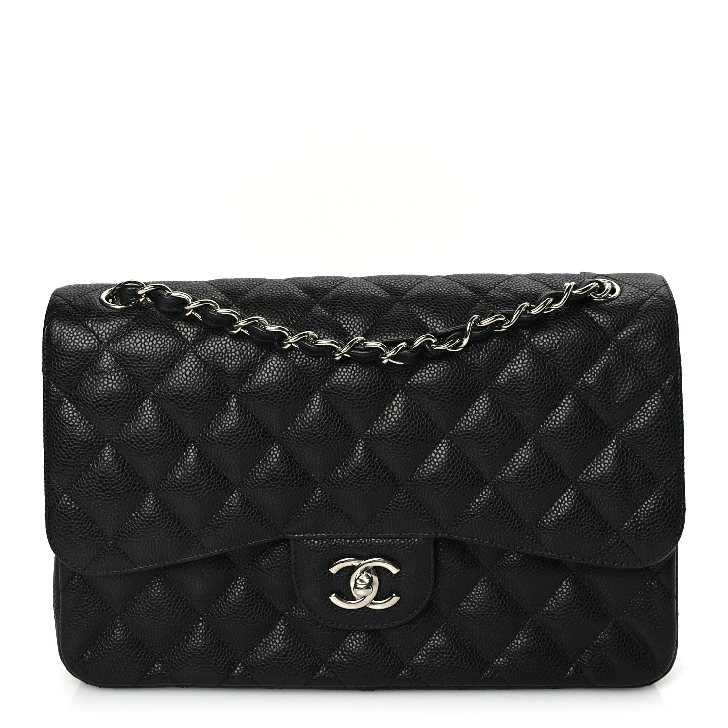 Chanel Caviar Quilted Jumbo Double Flap Black 1 of 9