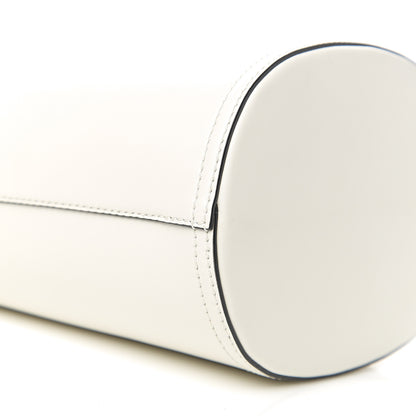 Prada City Calfskin Tambour Bucket Bag White Black 7 of 8