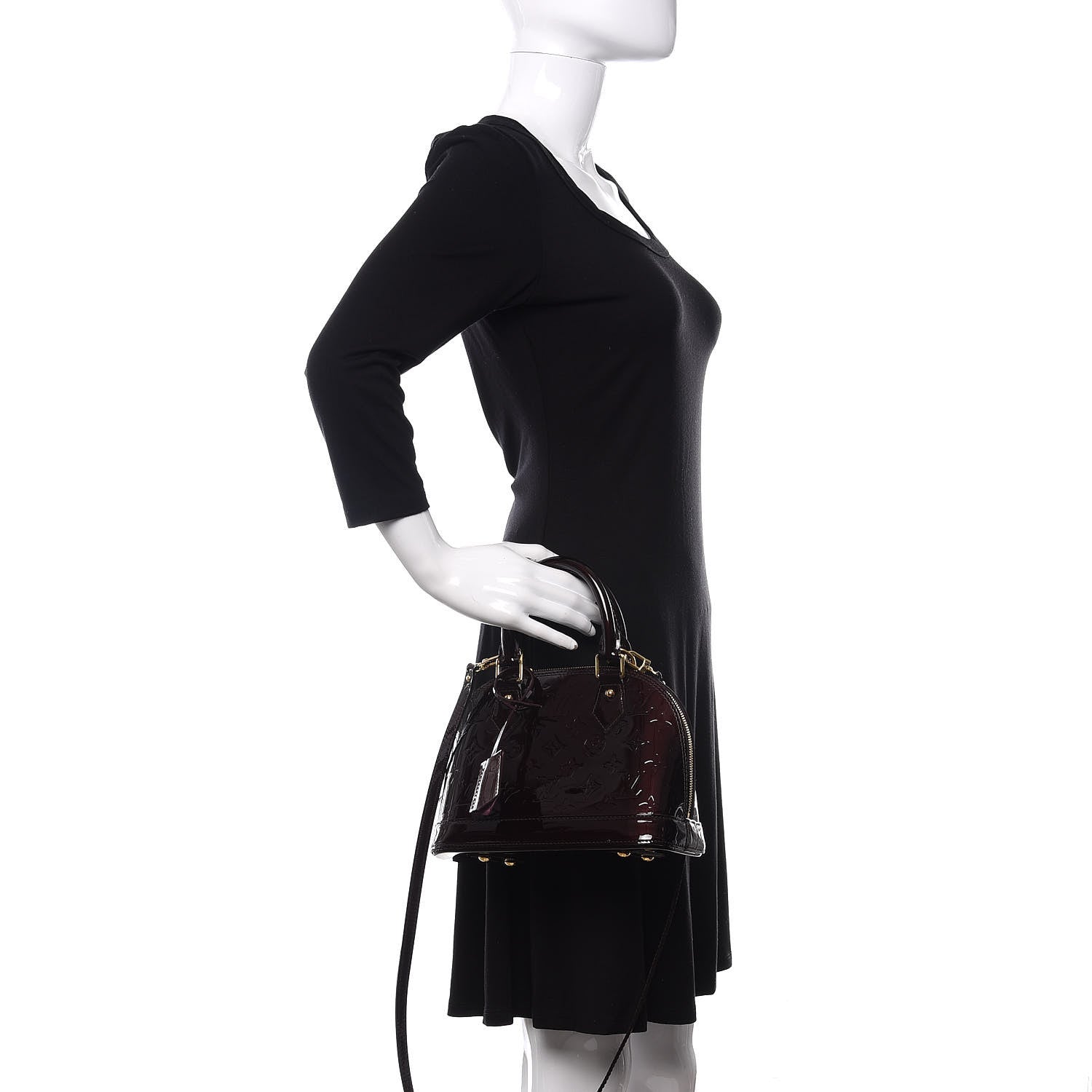 Louis Vuitton Vernis Alma BB Amarante 3 of 10