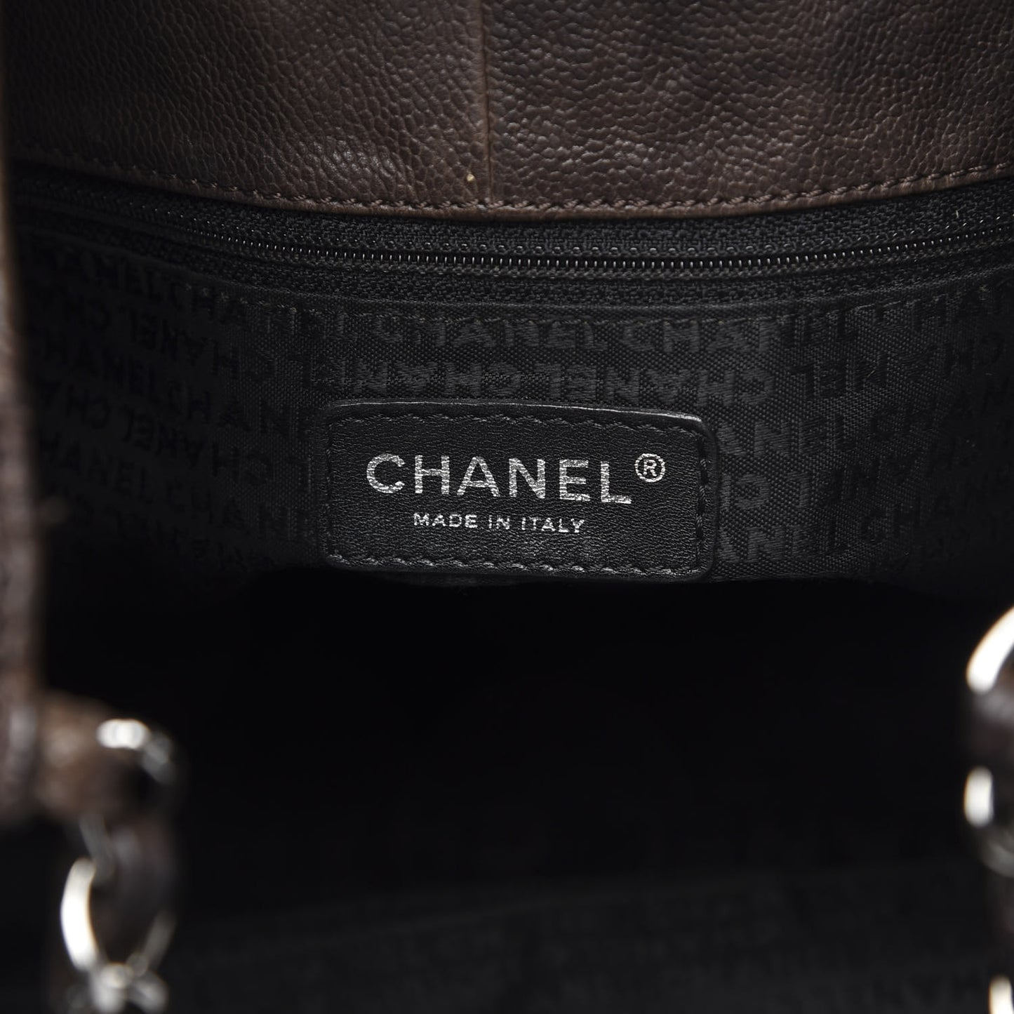 Distressed Caviar XL Coco Cabas Brown