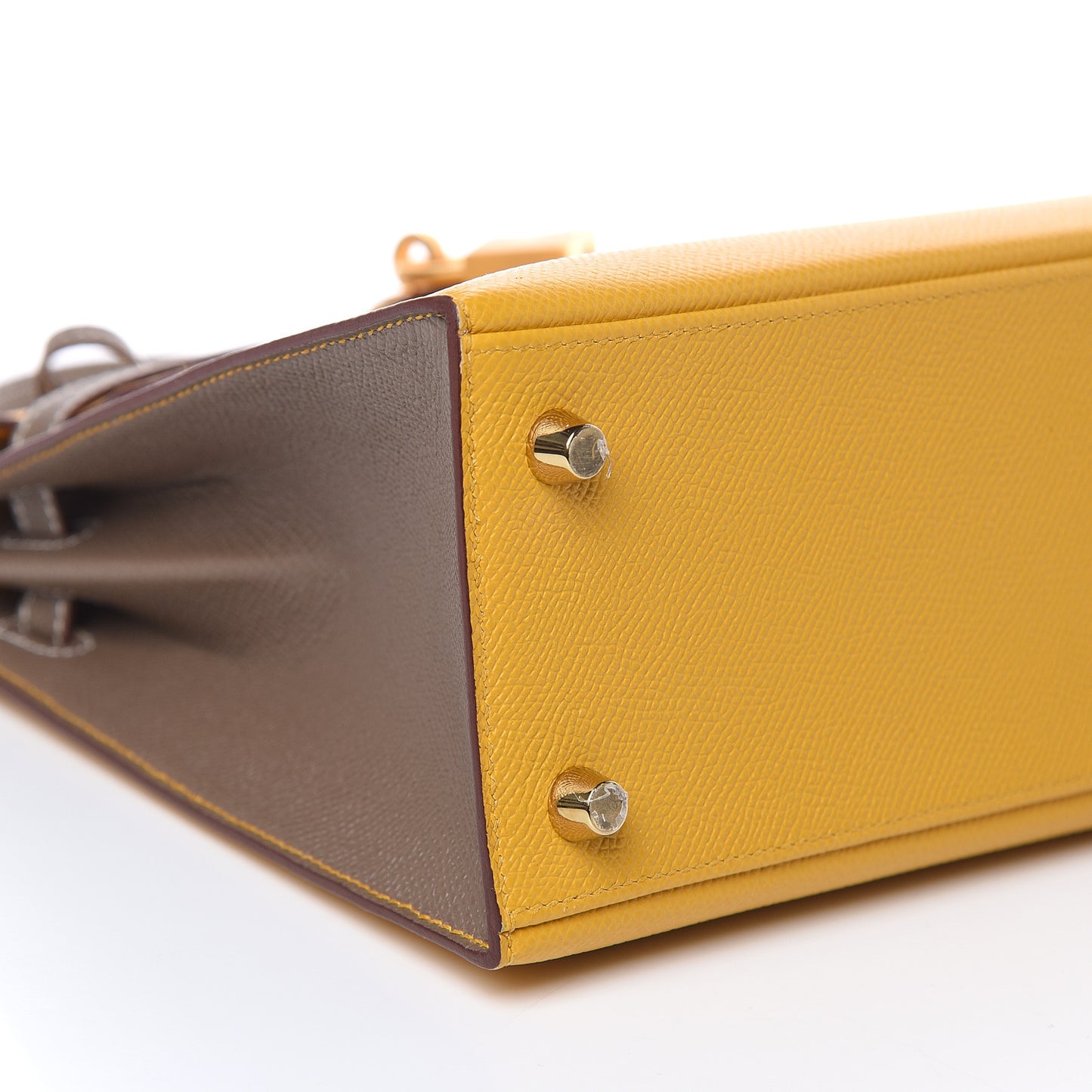 Epsom Horseshoe Kelly Sellier 25 Jaune Ambre Etoupe