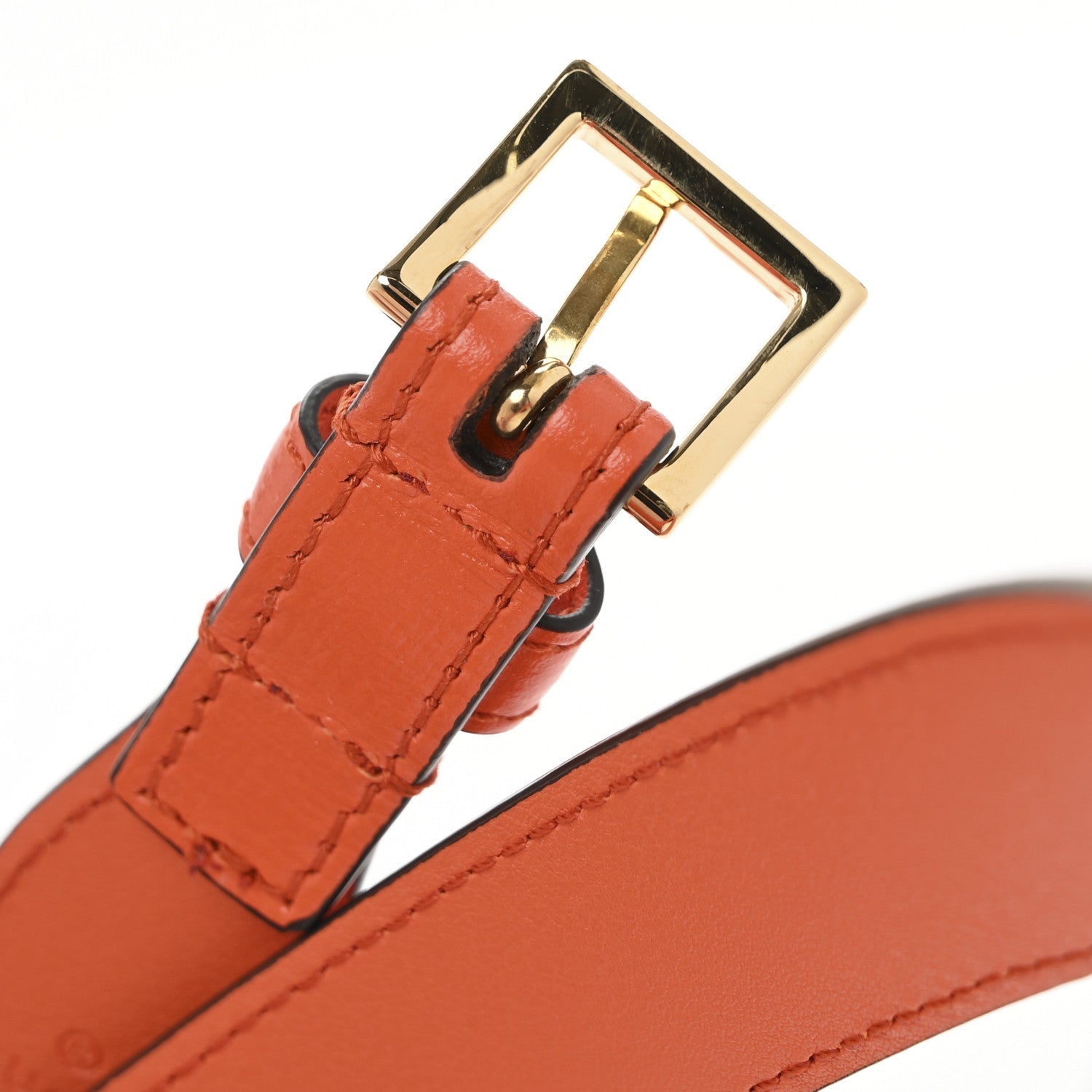 Gucci Efesto Leather Womens Horsebit 15/23mm Belt 85 34 Orange 7 of 7