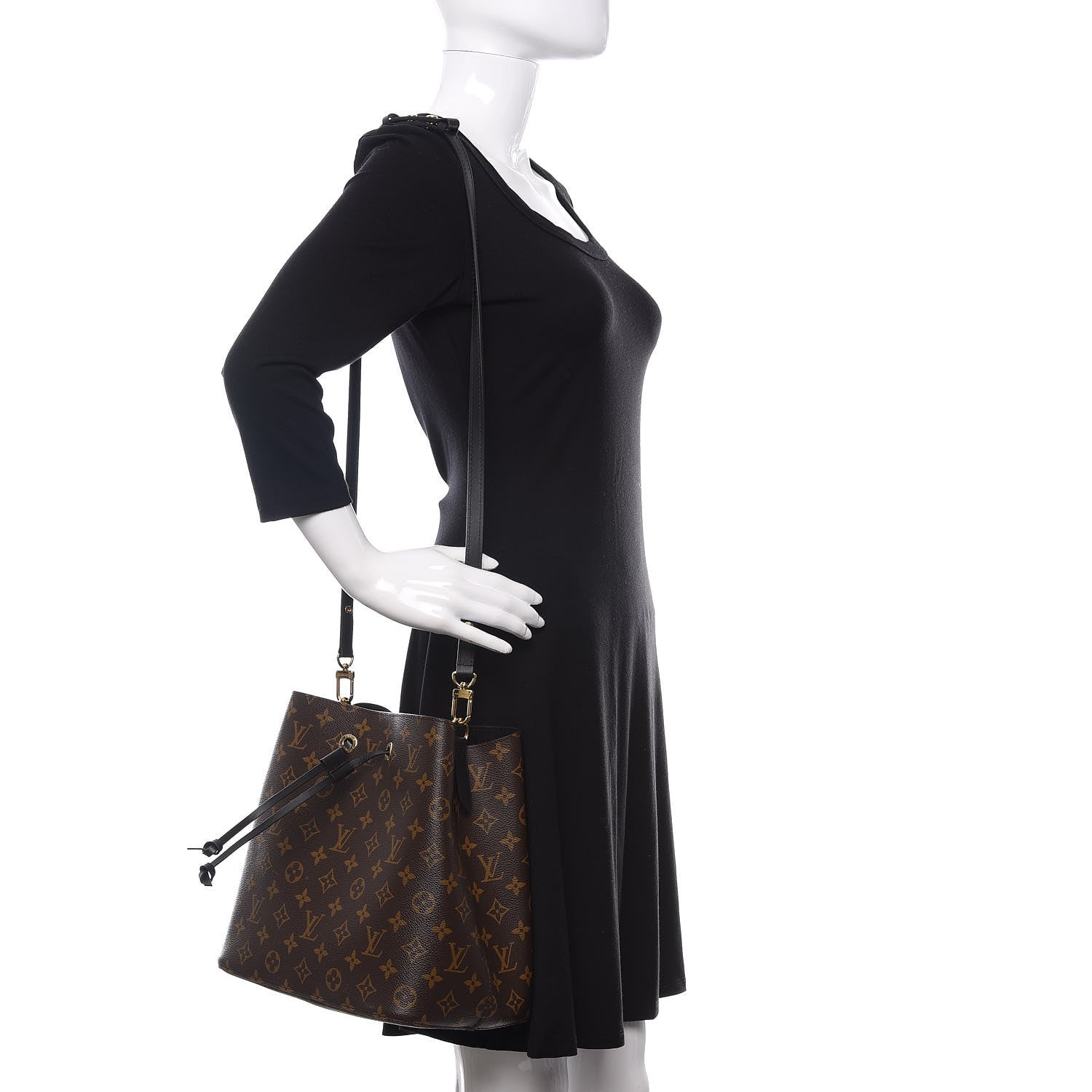 Louis Vuitton Monogram Neonoe MM Black 2 of 9