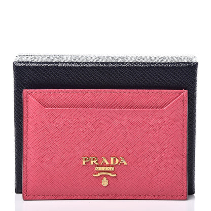 Prada Saffiano Metal Card Case Peonia 7 of 7