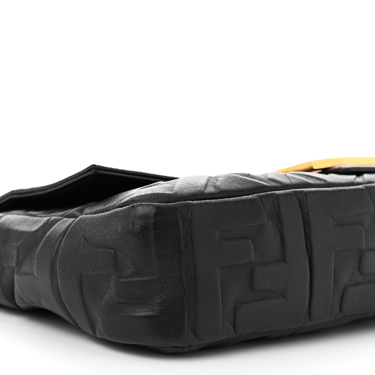 Fendi Nappa FF 1974 Embossed Baguette Black 9 of 10