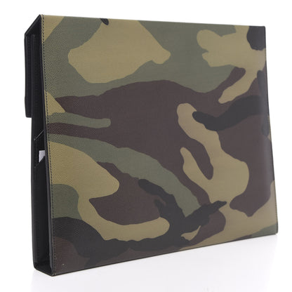 Saint Laurent Grain De Poudre Camouflage Pouch Kaki Black 3 of 9