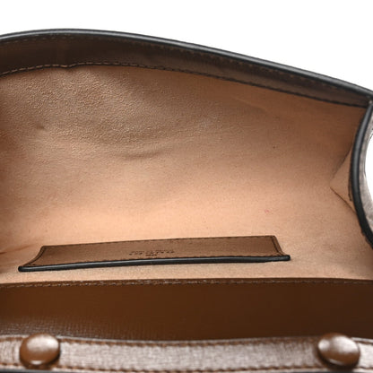 Gucci GG Supreme Monogram Azalea Calfskin Web Mini Horsebit 1955 Chain Shoulder Bag Beige Ebony Brown Sugar 5 of 7