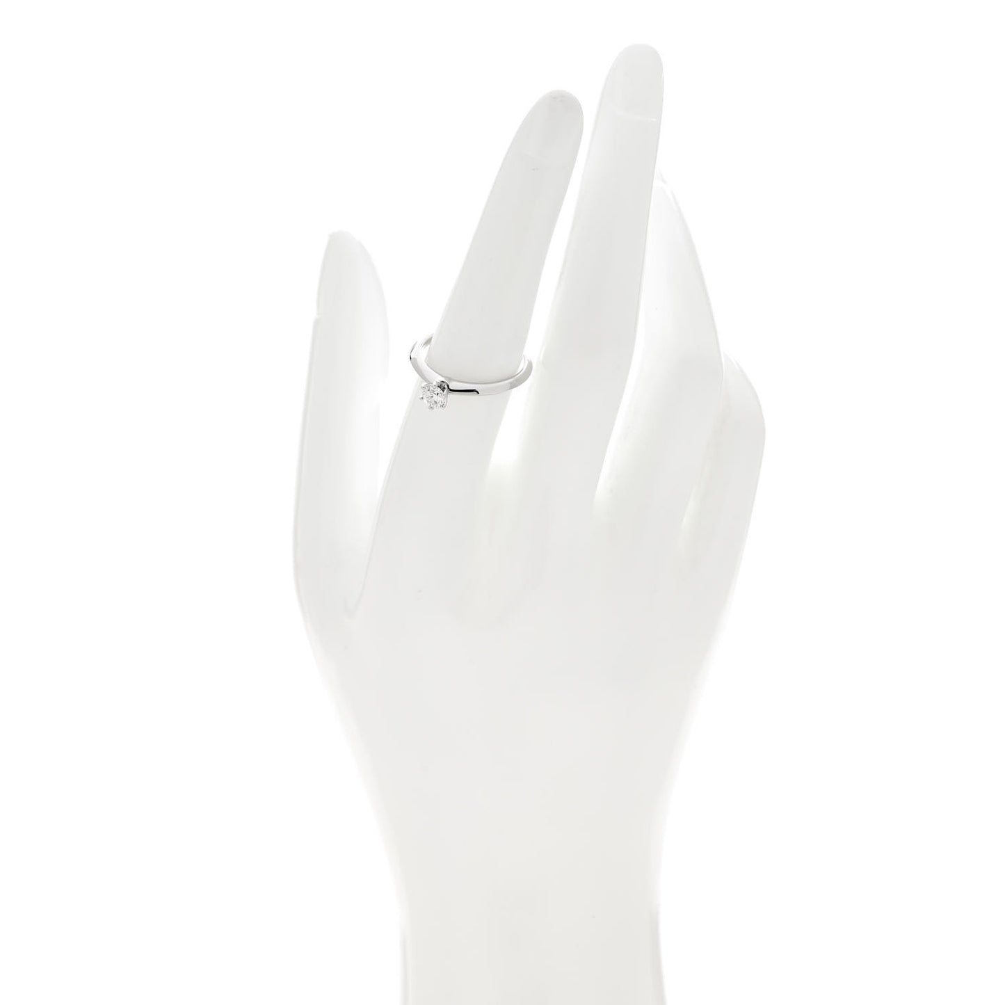 Platinum Diamond .32ct Solitaire Engagement Ring 55 7.25