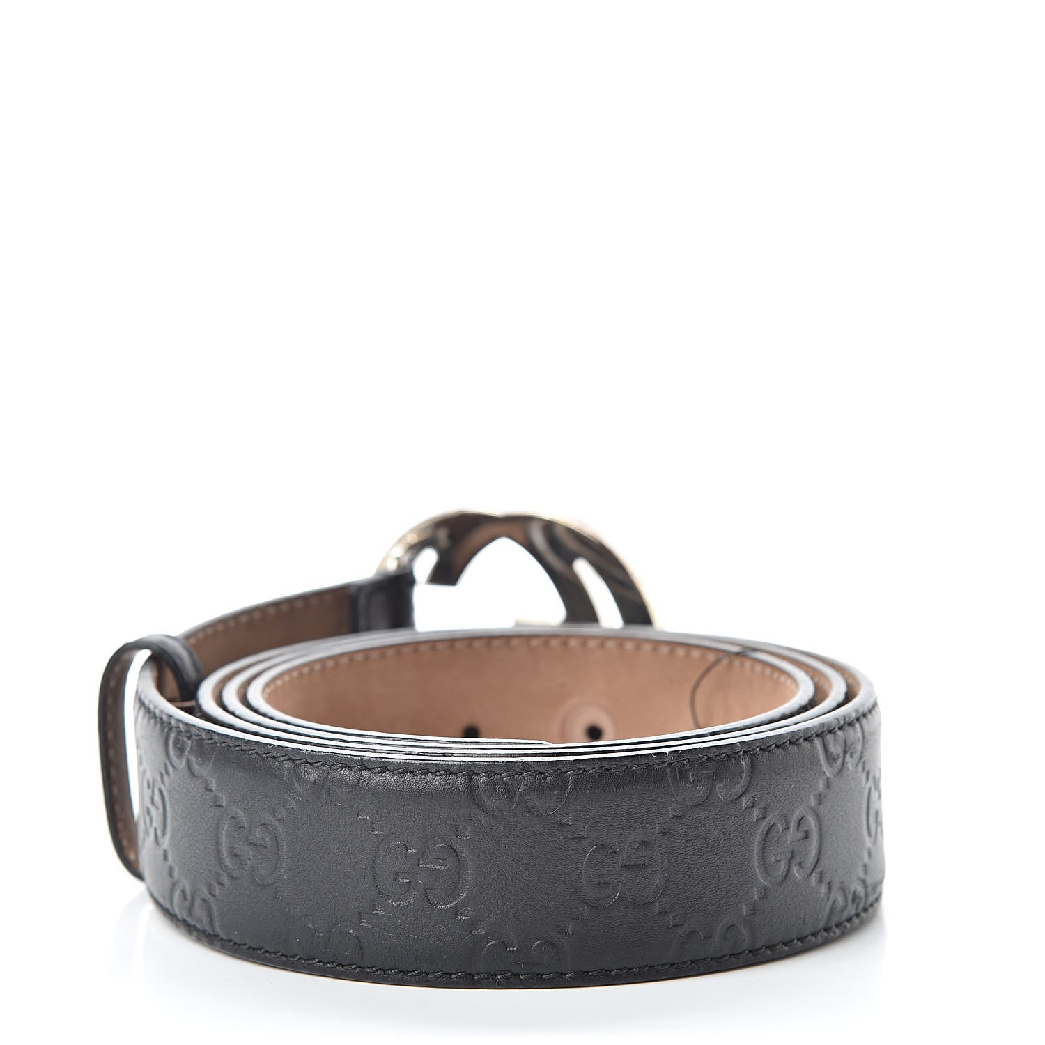 Gucci Guccissima Interlocking G Belt 115 46 Black 3 of 9