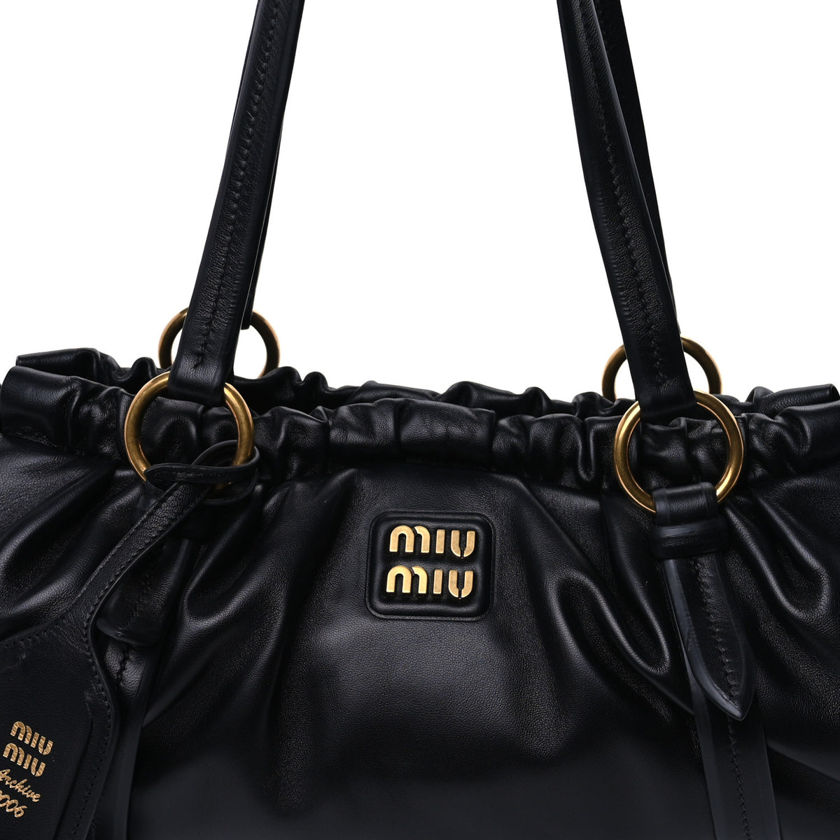 Miu Miu Nappa Joie Shoulder Bag Black 6 of 8