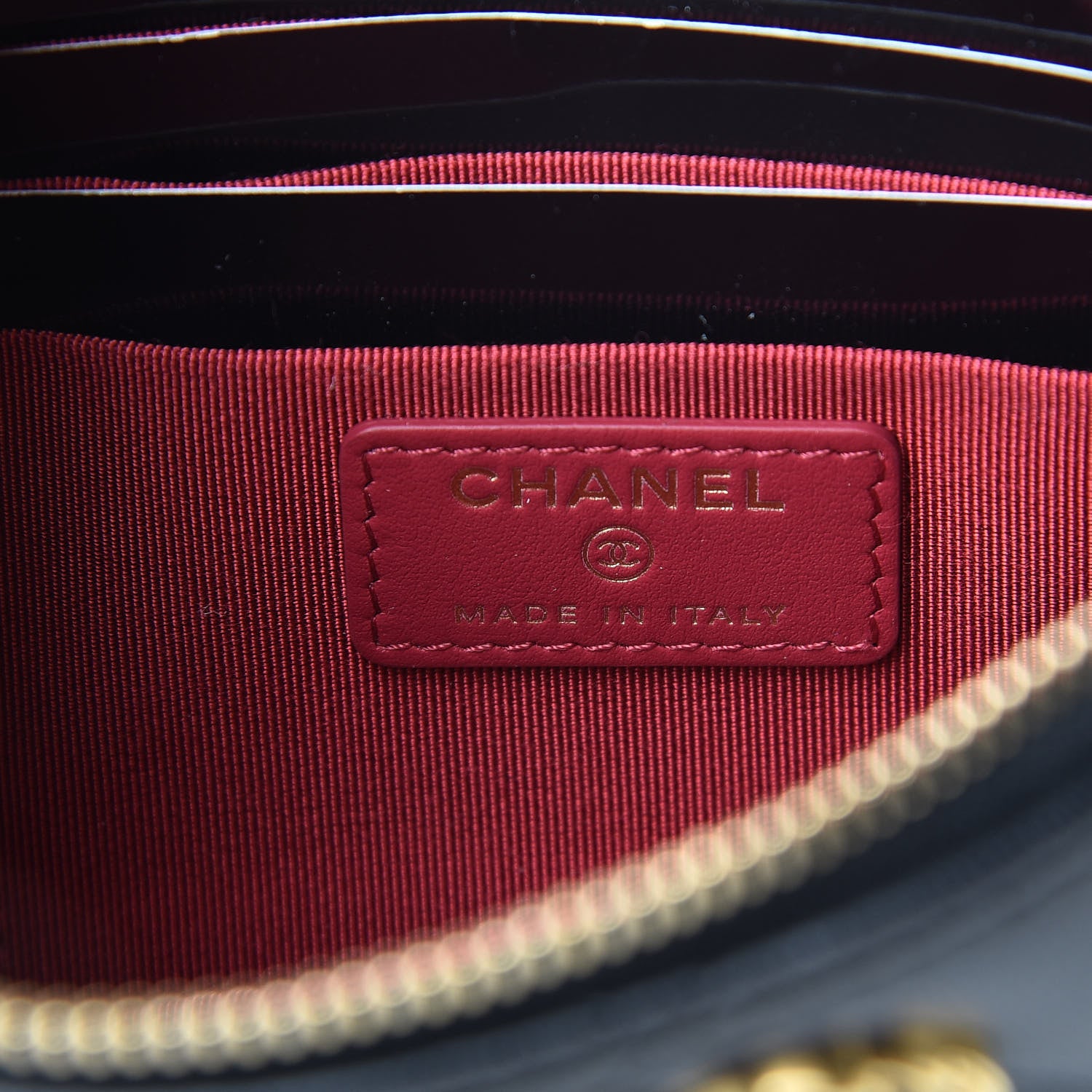 Chanel Goatskin Quilted 19 Cosmetic Case Black 6 of 8