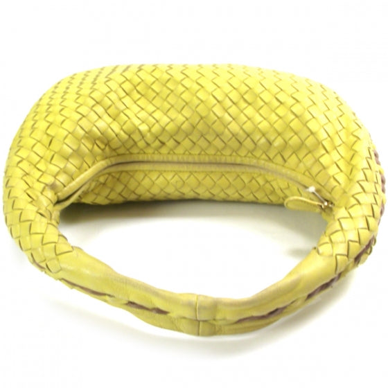 Woven Leather Hobo Yellow