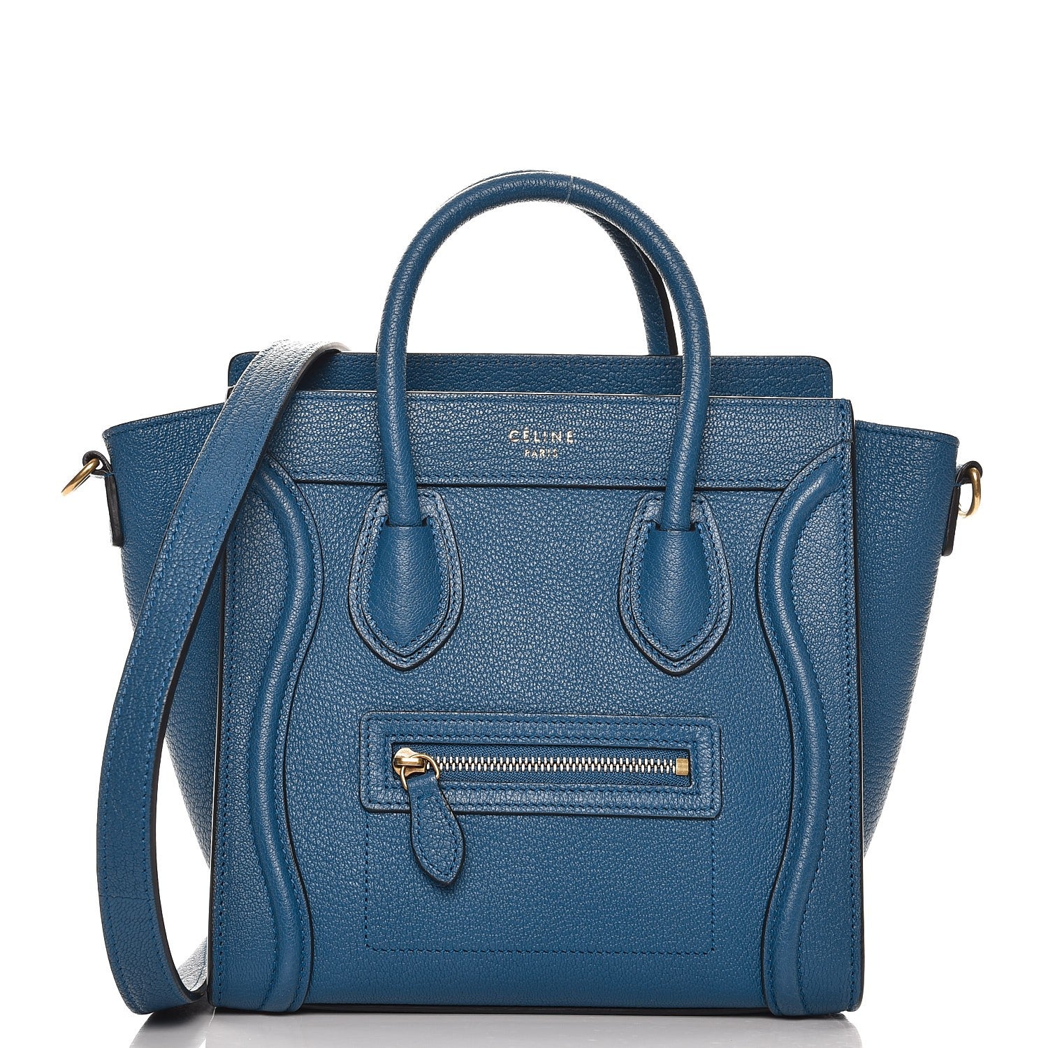 Celine Goatskin Nano Luggage Sea 1 of 9