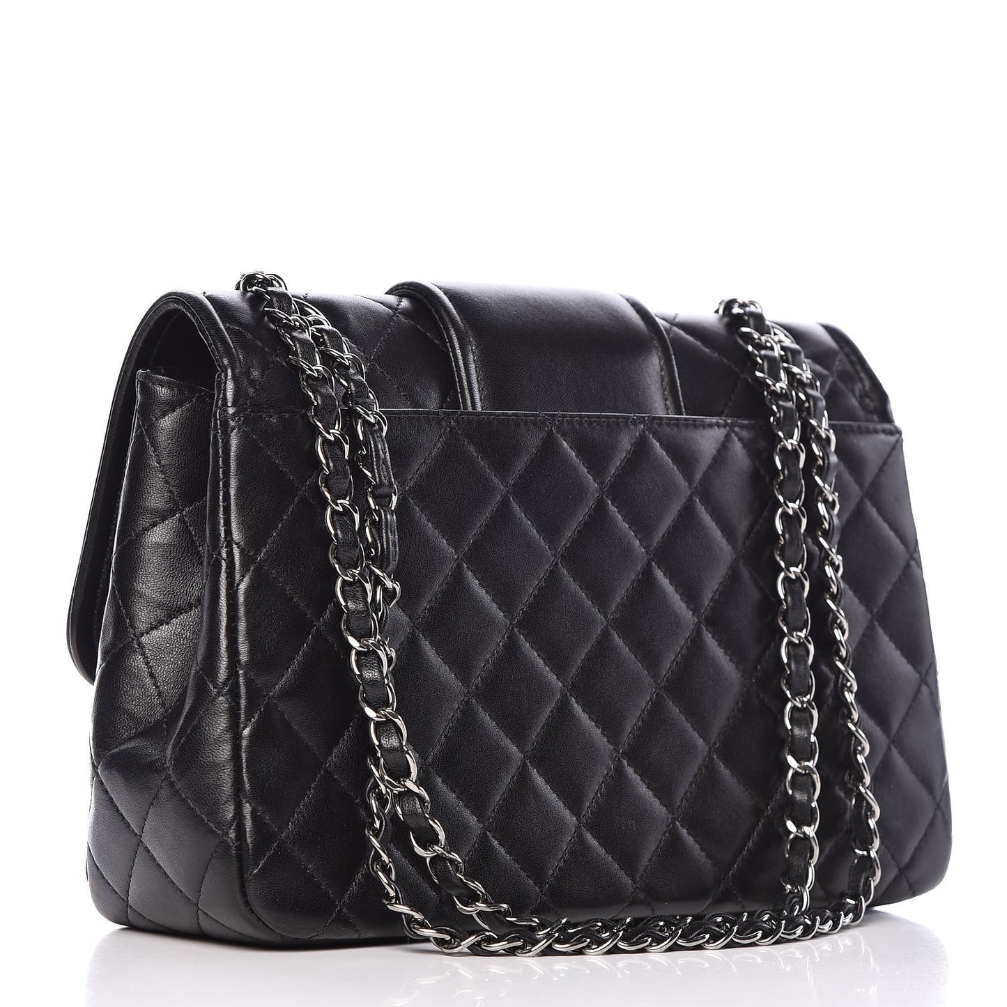 Lambskin Quilted Elementary Chic Flap Black