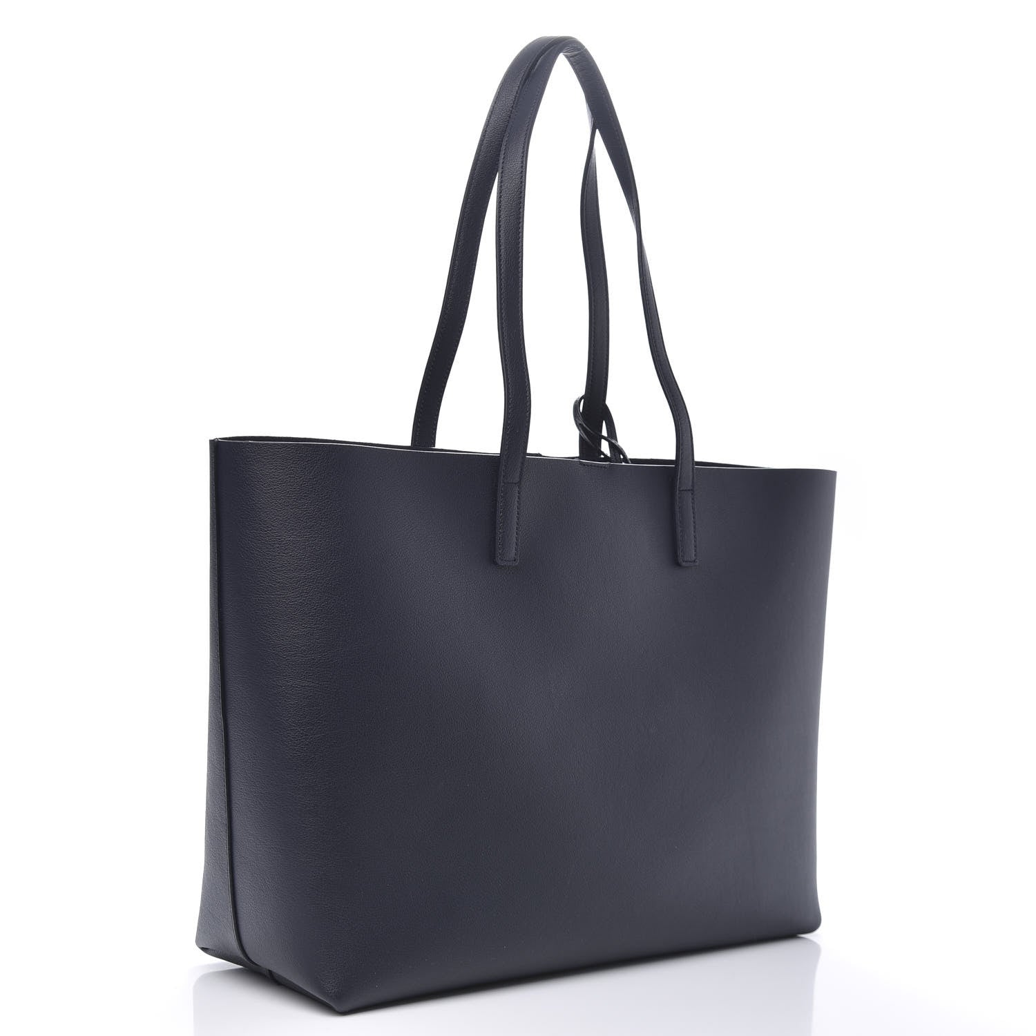 Saint Laurent Calfskin Large Shopping Tote Deep Marine 3 of 9