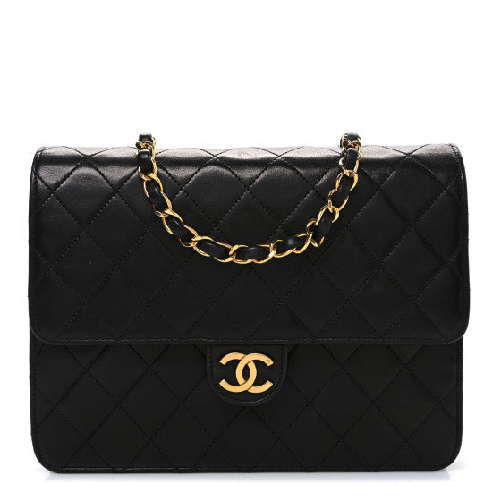 Chanel Lambskin Quilted Small Single Flap Bag Black 1 of 10