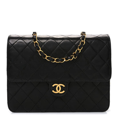 Chanel Lambskin Quilted Small Single Flap Bag Black 1 of 10