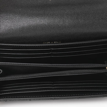 Chanel Caviar Quilted Large Boy Gusset Flap Wallet Black 5 of 9