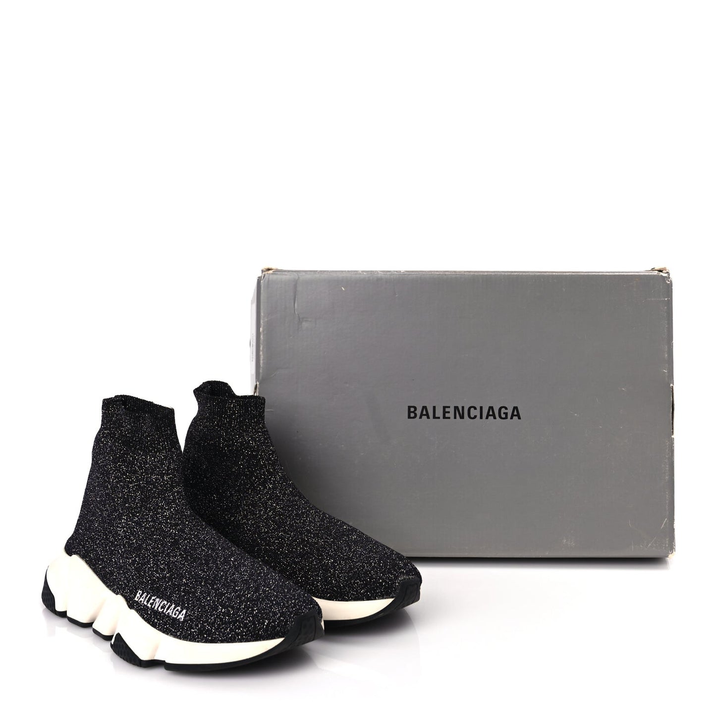 Knit Metal Womens Speed Sneakers 35 Black