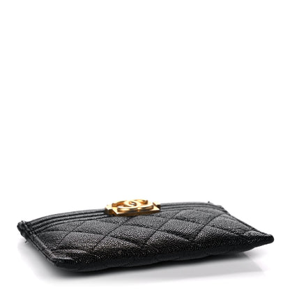 Chanel Caviar Quilted Boy Card Holder Black 4 of 13