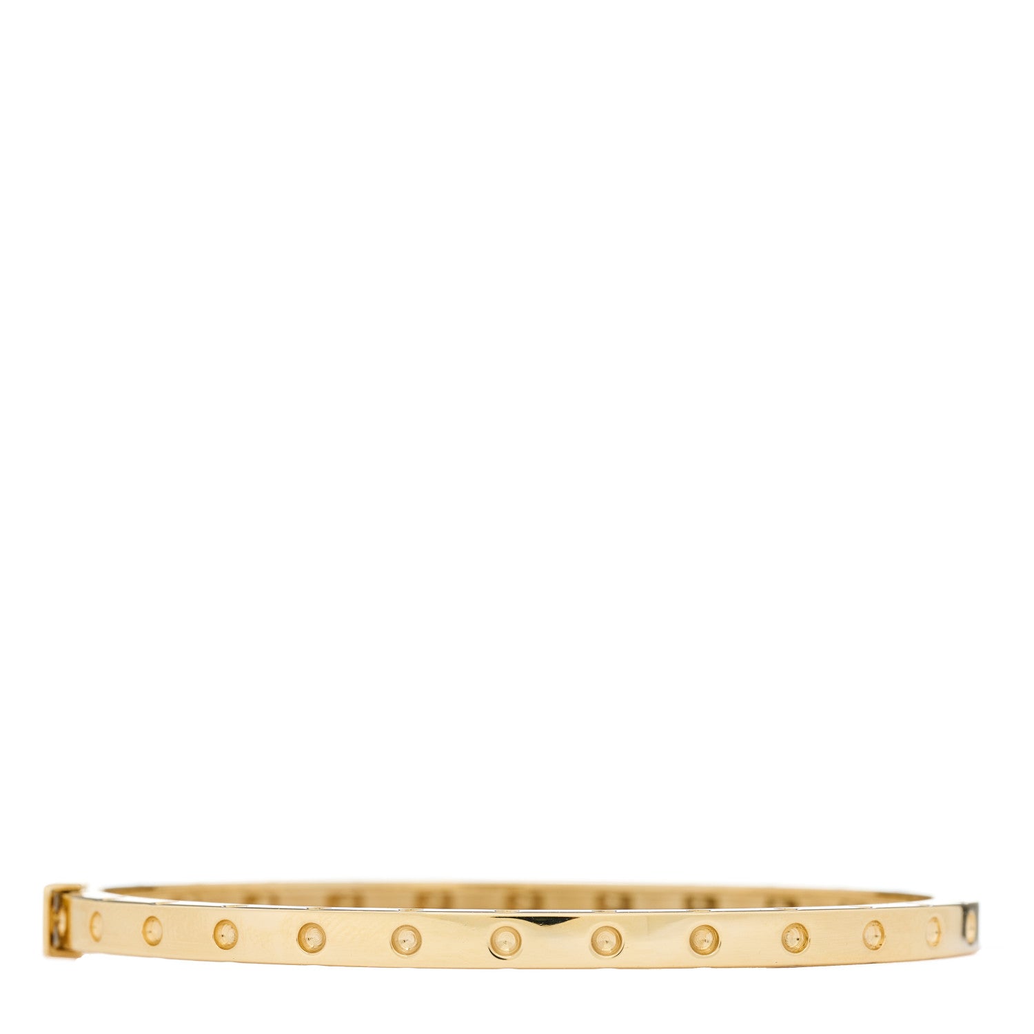Roberto Coin 18K Yellow Gold Symphony Pois Moi Oval Bangle Bracelet 2 of 3