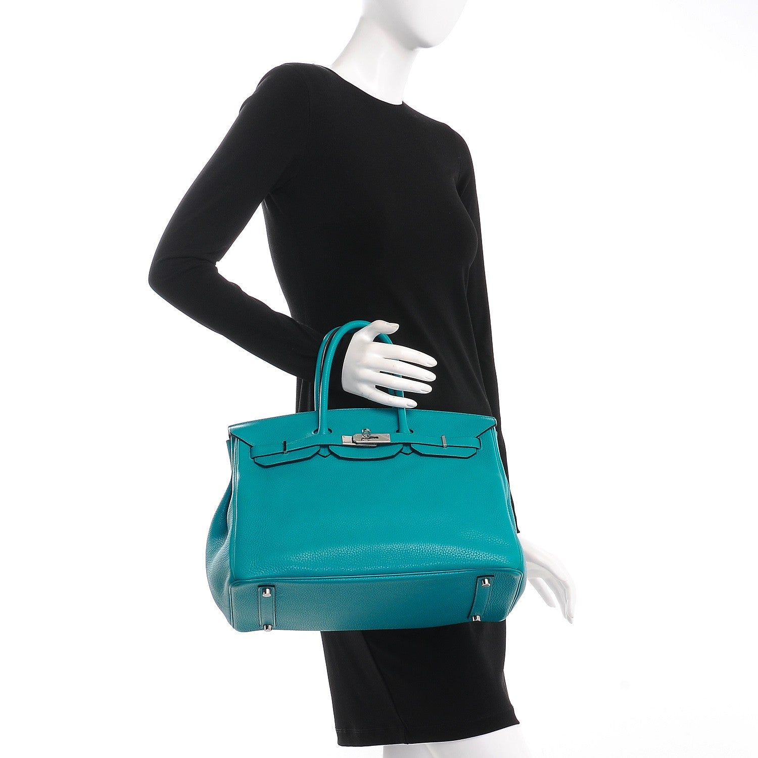 Hermes Taurillon Clemence Birkin 35 Bleu Paon 2 of 23