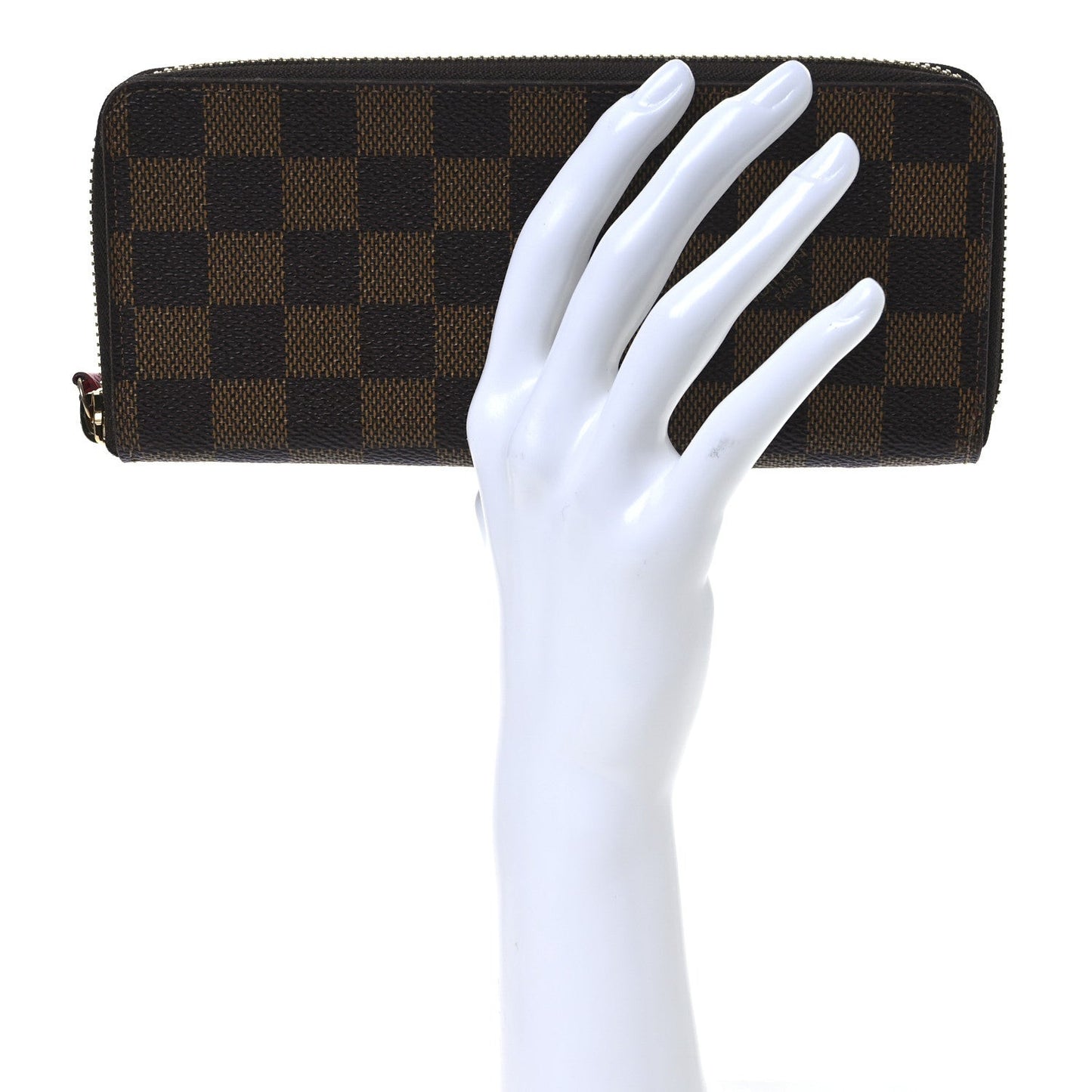 Damier Ebene Clemence Wallet Cherry