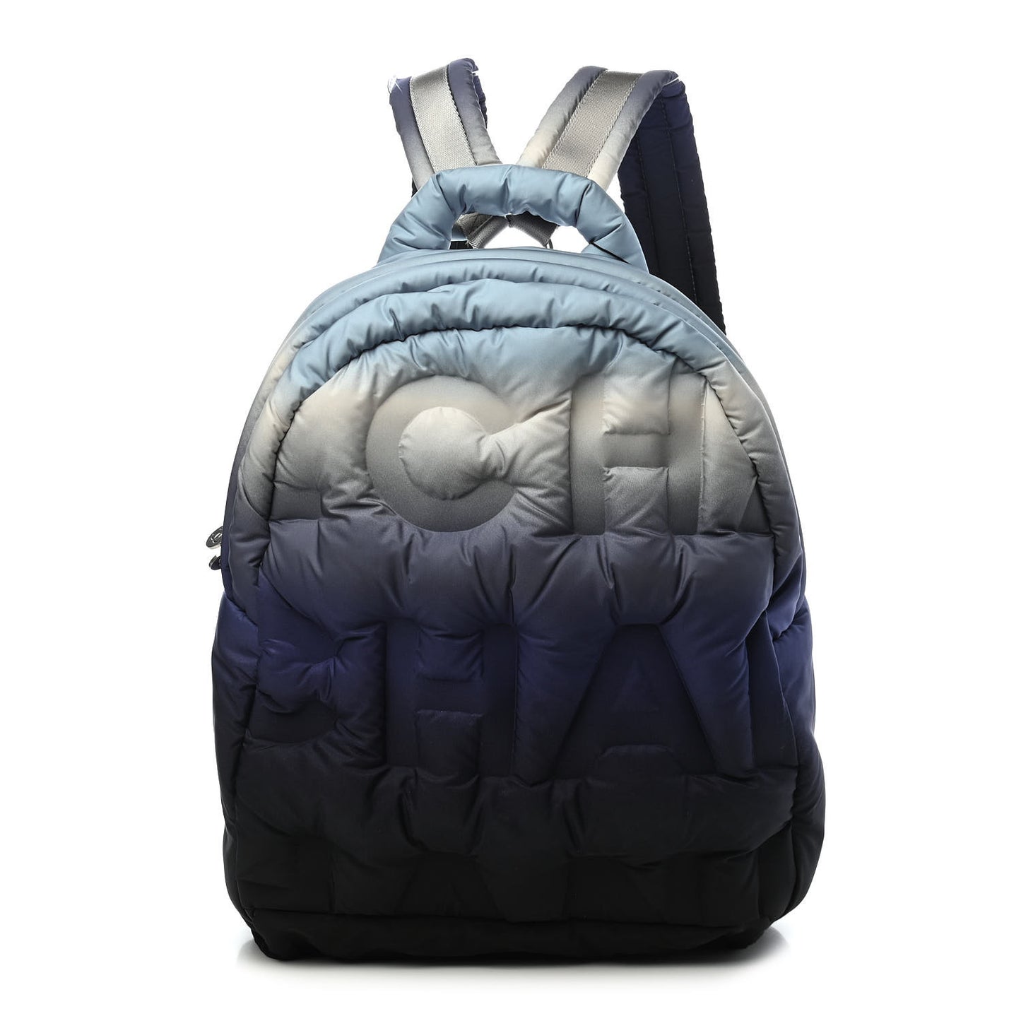 Nylon Embossed Small Doudoune Backpack Black Blue White