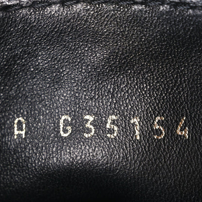 Chanel Shiny Calfskin Velvet Pearl Combat Short Boots  Black 9 of 10