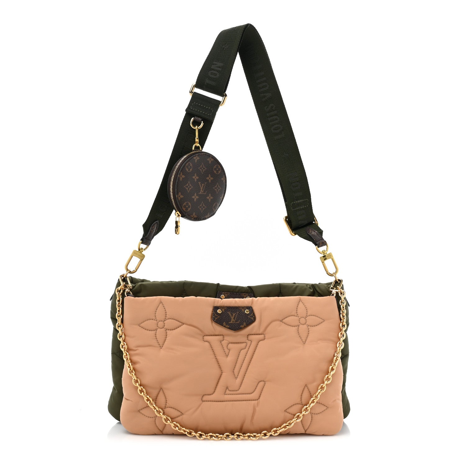 Louis Vuitton Econyl Monogram Pillow Maxi Multi Pochette Accessories Kaki Beige 1 of 9