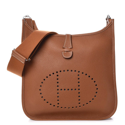 Hermes Taurillon Clemence Evelyne III PM Gold 1 of 8