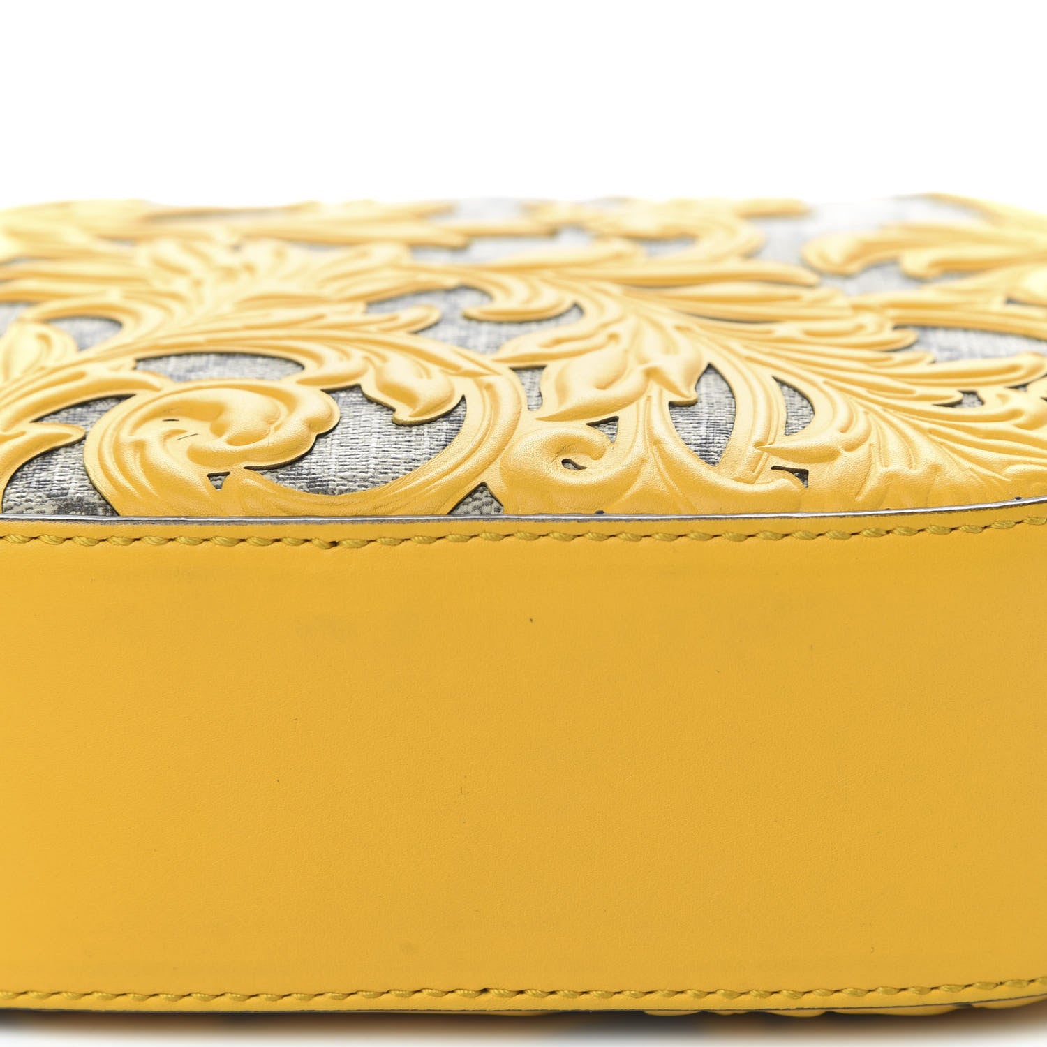 Gucci GG Supreme Monogram Arabesque Mini Chain Shoulder Bag Beige Yellow 10 of 11