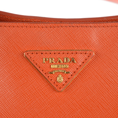 Prada Saffiano Lux Large Tote Papaya 6 of 10