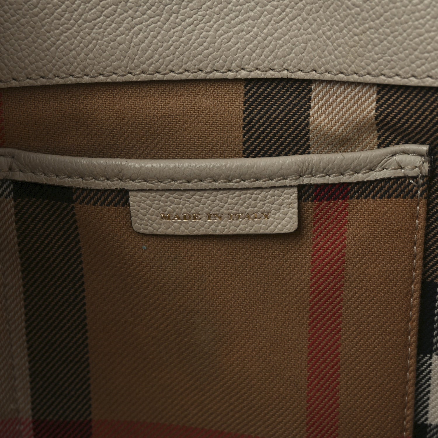 Burberry Soft Grain Calfskin Medium Buckle Tote Limestone 6 of 7