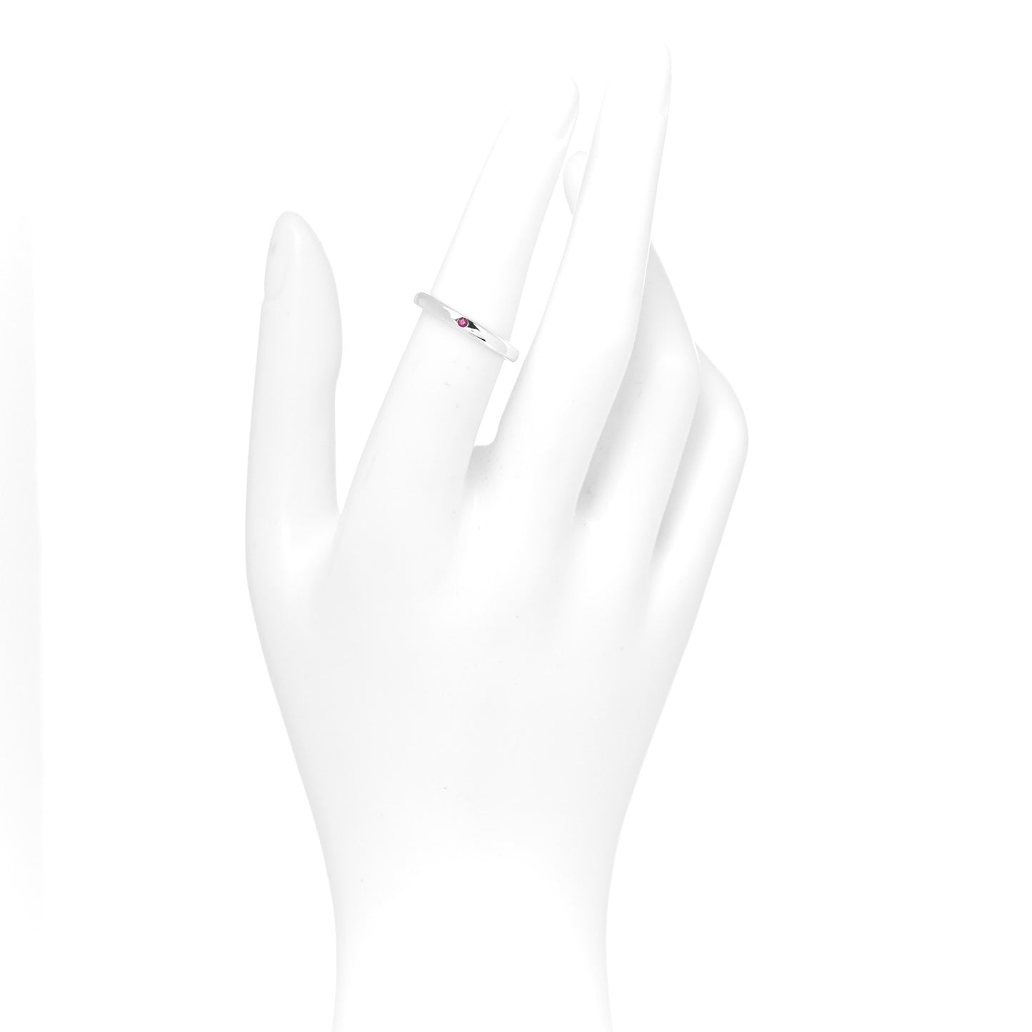 Sterling Silver Ruby Elsa Peretti Band Ring 53 6.5