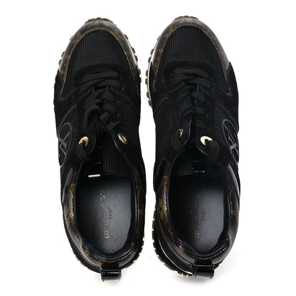 Louis Vuitton Suede Monogram Run Away Sneakers 35 Black 5 of 8