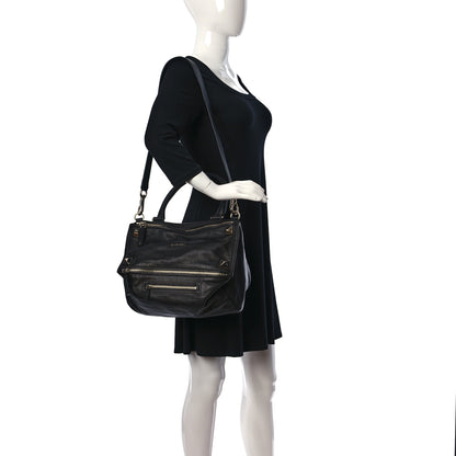 Givenchy Pebbled Calfskin Medium Pyramid Stud Pandora Black 3 of 10