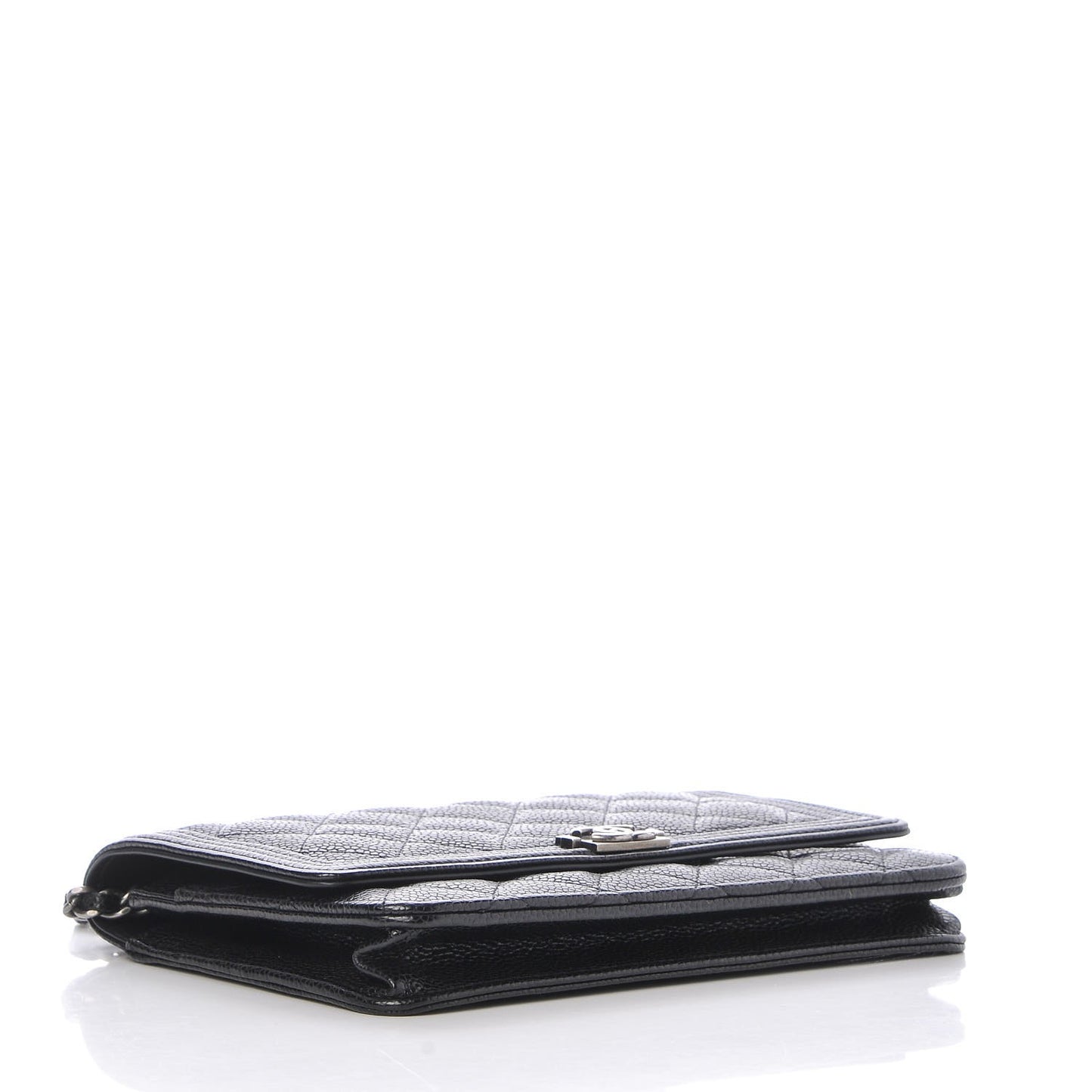 Caviar Quilted Boy Wallet On Chain WOC Black