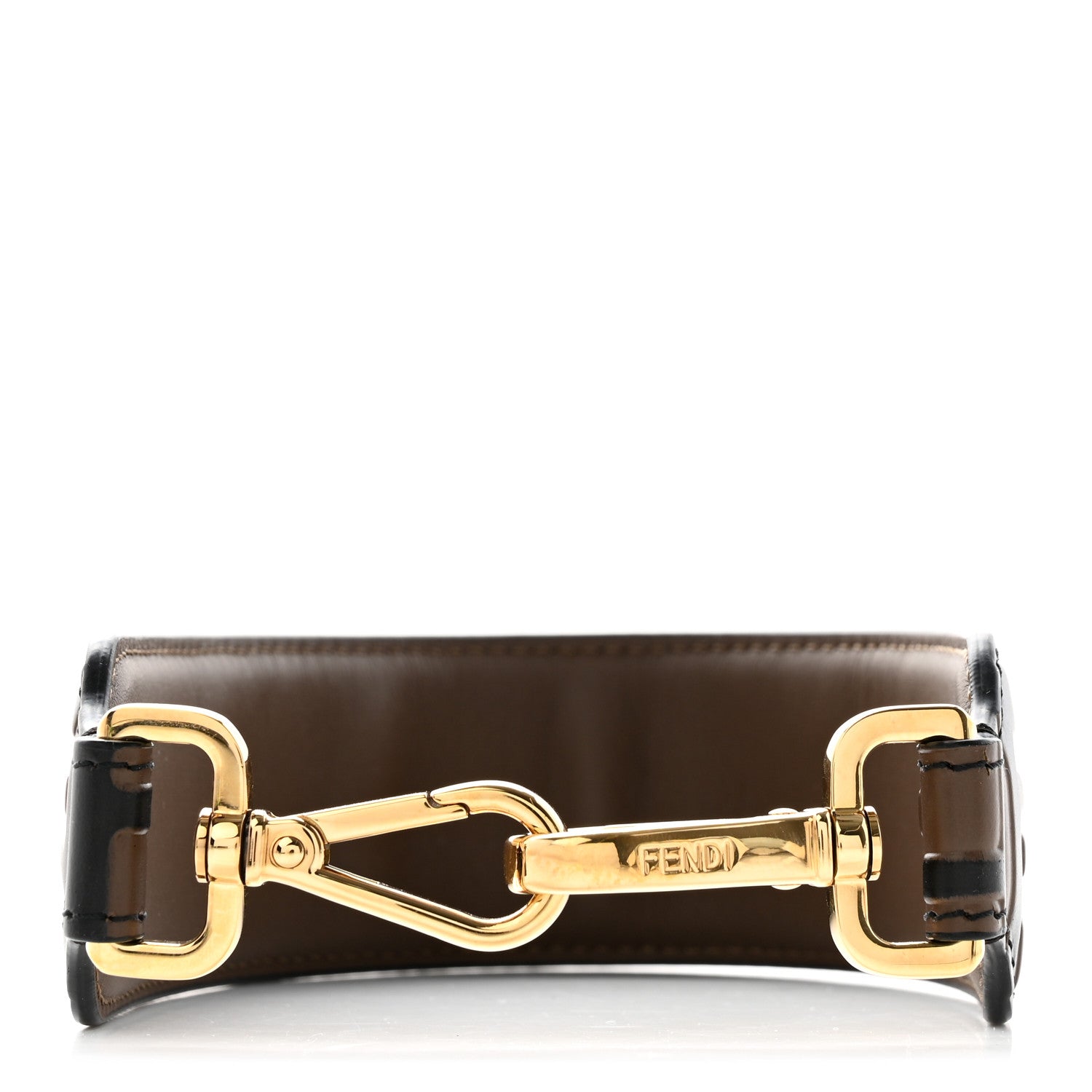 Fendi Calfskin FF 1974 Embossed Mini Strap You Maya Black 1 of 6