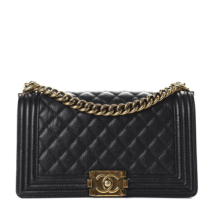 Chanel Caviar Quilted Medium Boy Flap Black 1 of 10